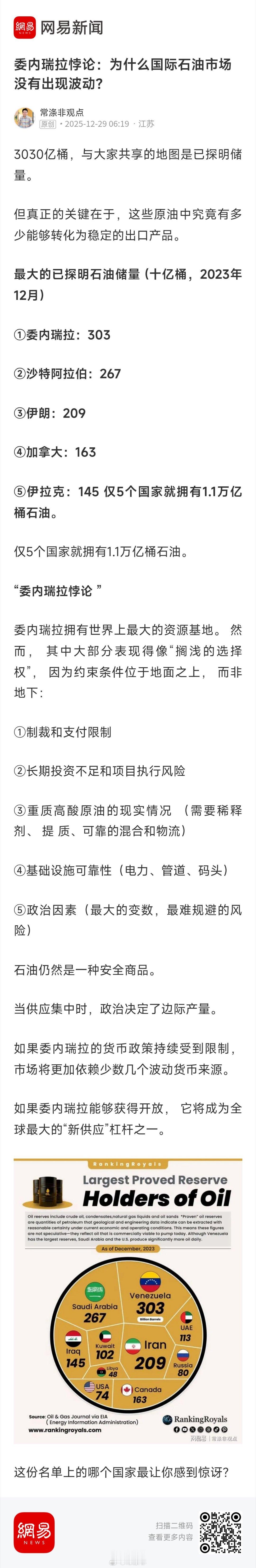 委内瑞拉悖论：为什么国际石油市场没有出现波动? 委内瑞拉悖论：为什么国际石油市场