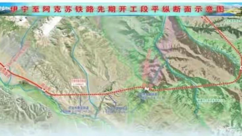 伊阿铁路从布列开到巩留和新源那边绕过去，经过巴音布鲁克再到库车最后才到阿克苏，结