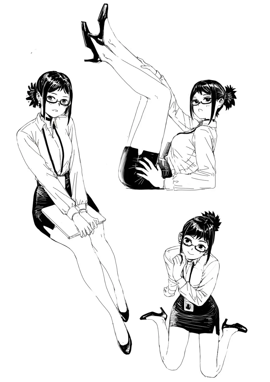 速写练习-新来的女同事2。