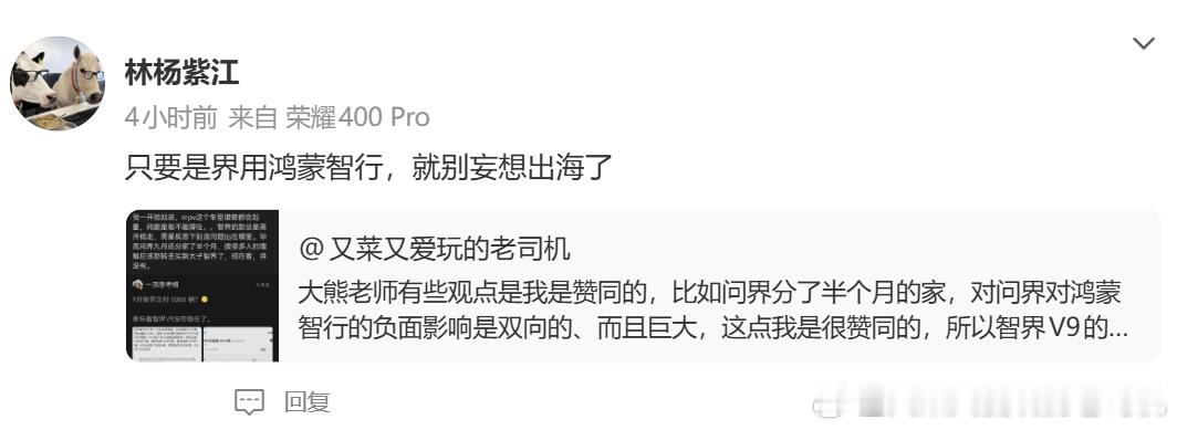 鸿蒙智行的车出不了海？这些人是真不懂还是造谣传谣？即便是华为手机，至今也仍在海外