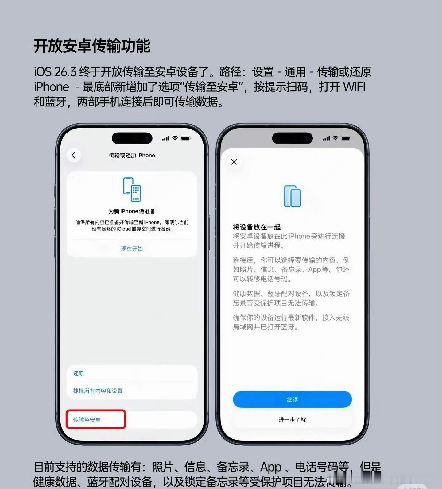 苹果安卓实现互通换机互传而已……我还以为平时隔空投送也能开放到安卓互传联盟呢 