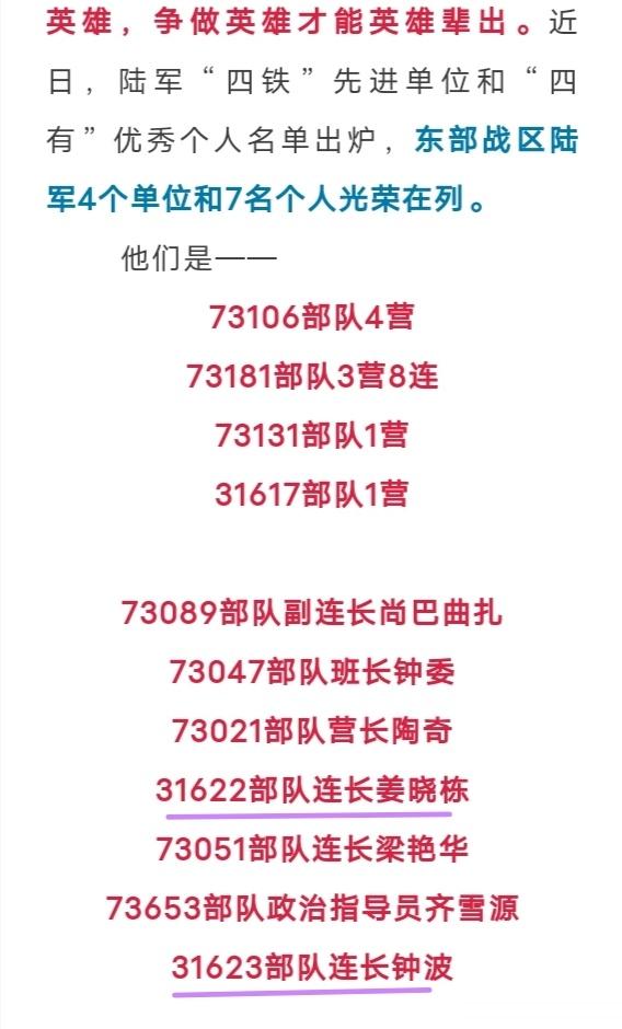 31622/623榜上有名 ​​​