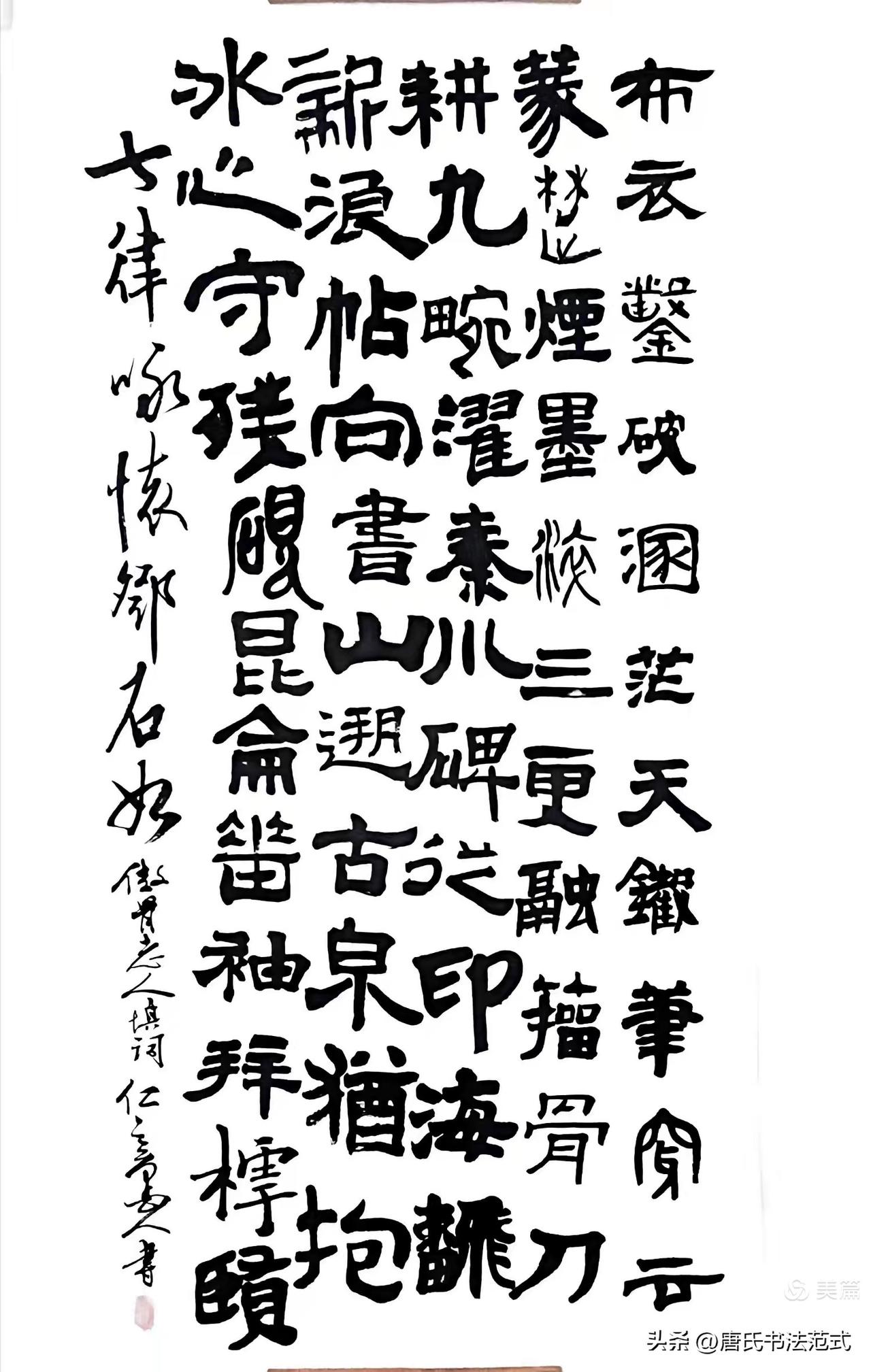 懂我书帖的人（39）

专家如是说：诗书互证，金石同辉

——唐海滨《七律·咏怀