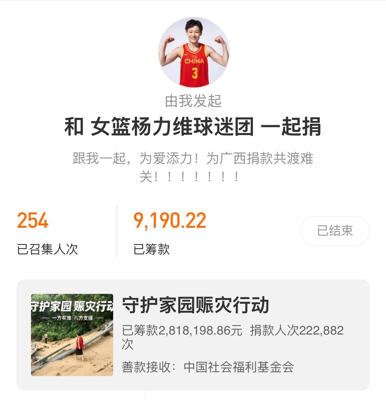 杨力维  感谢大家～杨力维是天使！杨力维的球迷也是天使！一方有难，八方支援。这就