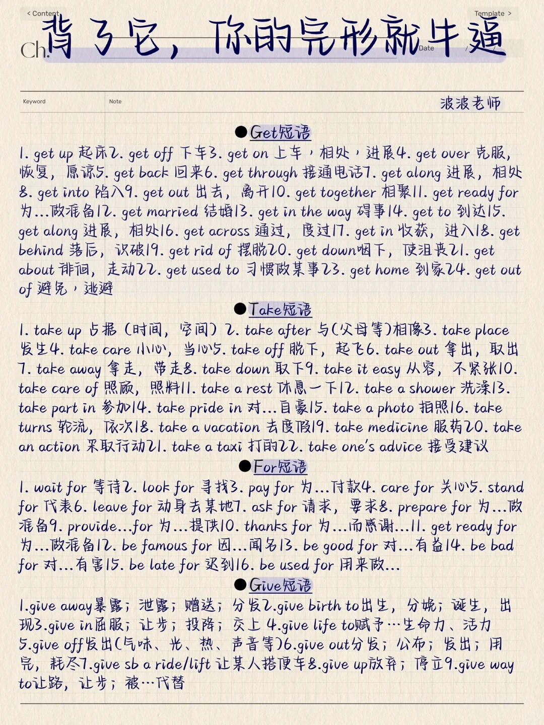 背了它，你的完形冲满分💯拿捏英语完形！