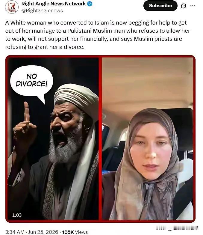何苦来？？？
一名皈依YSL教的白人女性如今四处求助想要脱离与巴基斯坦丈夫的婚姻