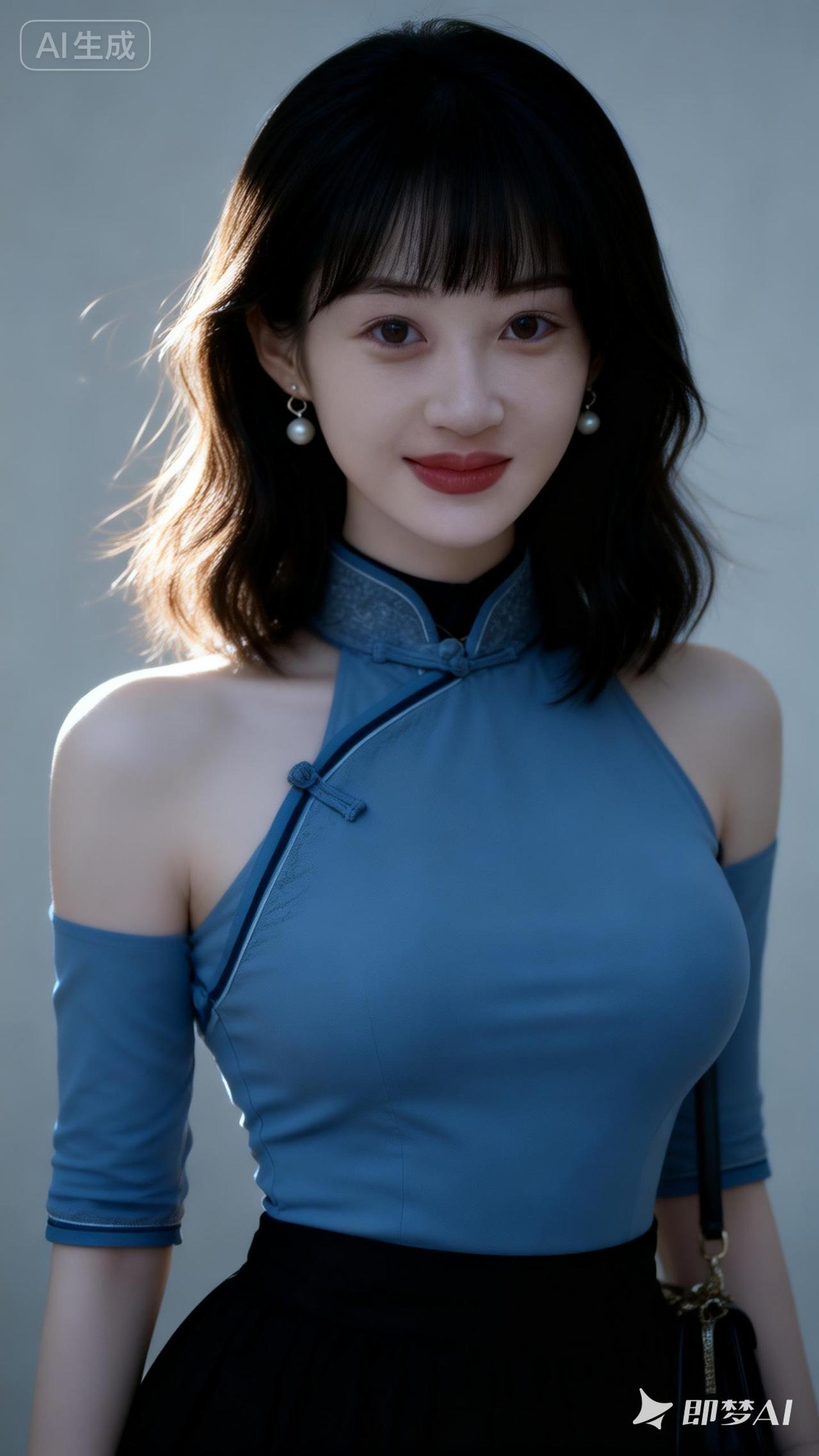 温柔蓝调，甜美少女风，优雅气质满满！💙💕