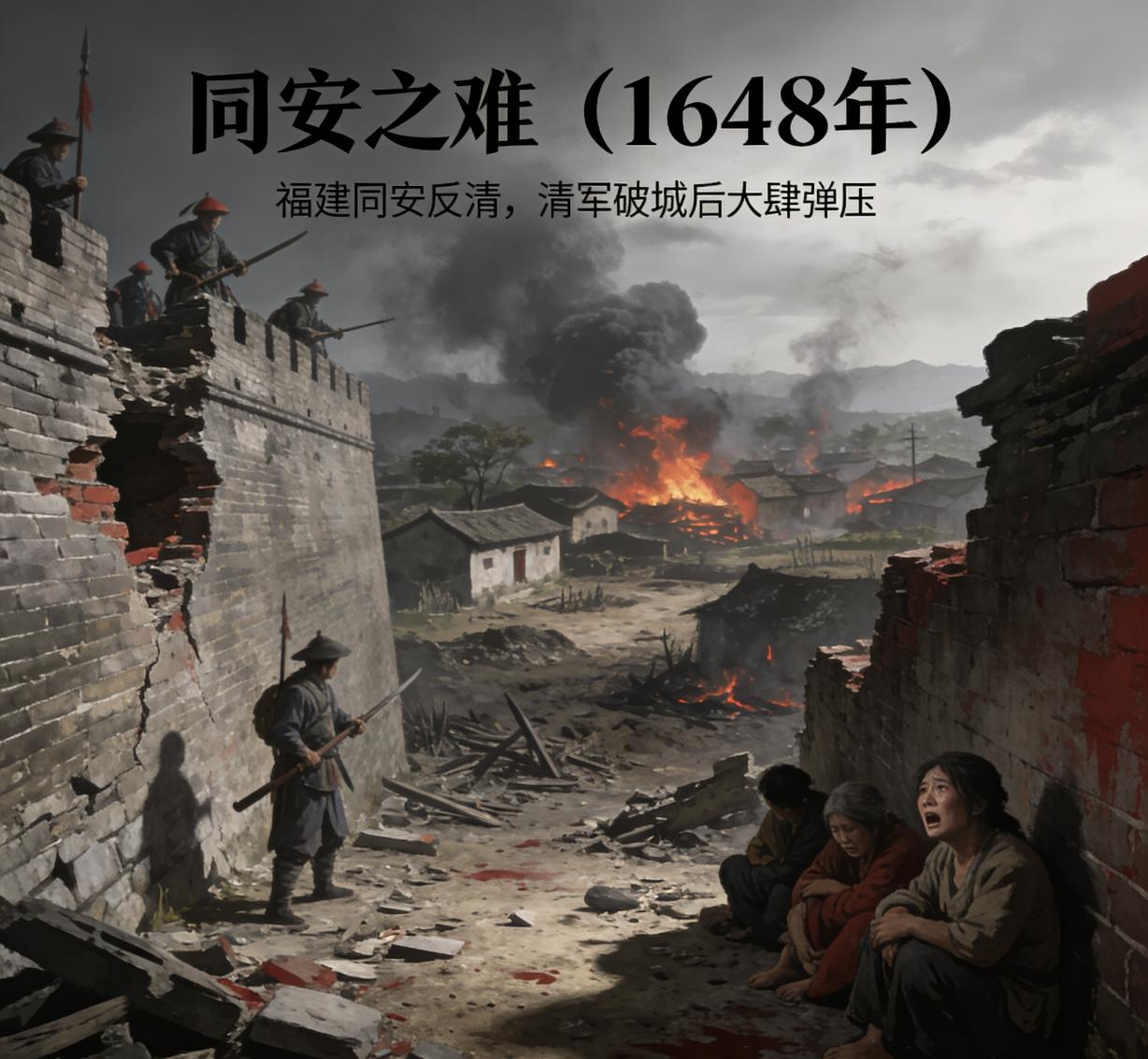 清军入关之后，面对风起云涌的反清运动，开始在全国进行弹压，6,000万人消失了