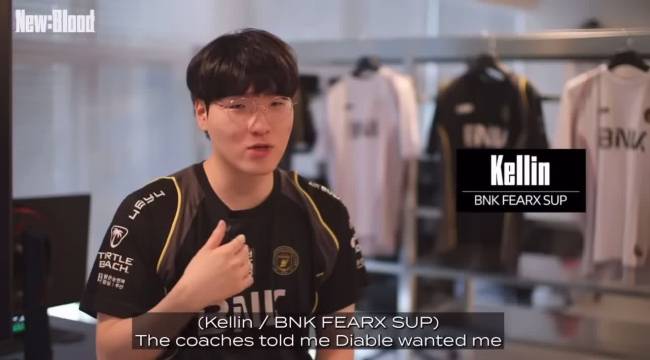 Kellin：新人们通常会紧张 但我从来没见过像Diable一样的 打得很激进