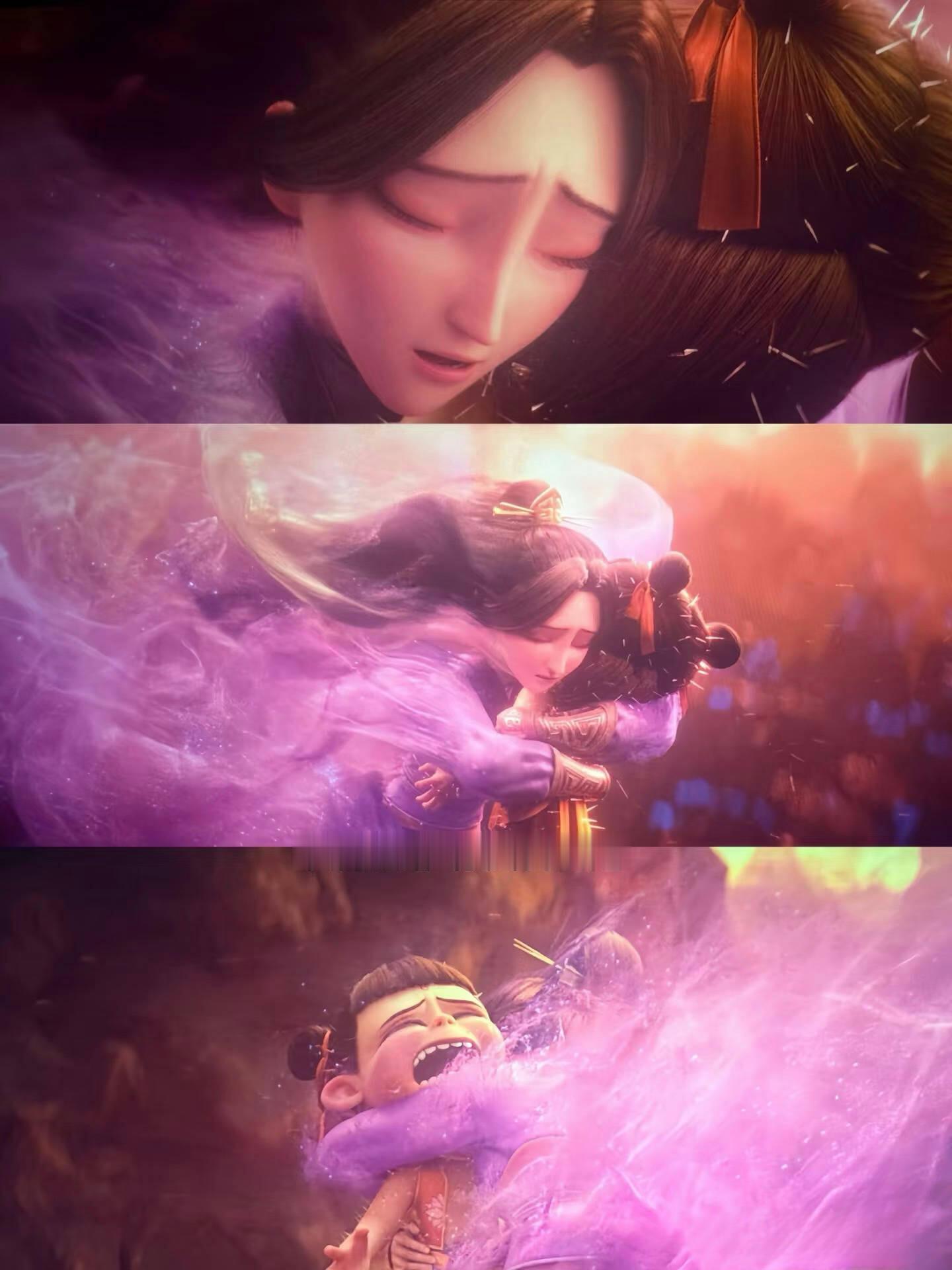 哪吒之魔童闹海殷夫人抱着哪吒一瞬间 
