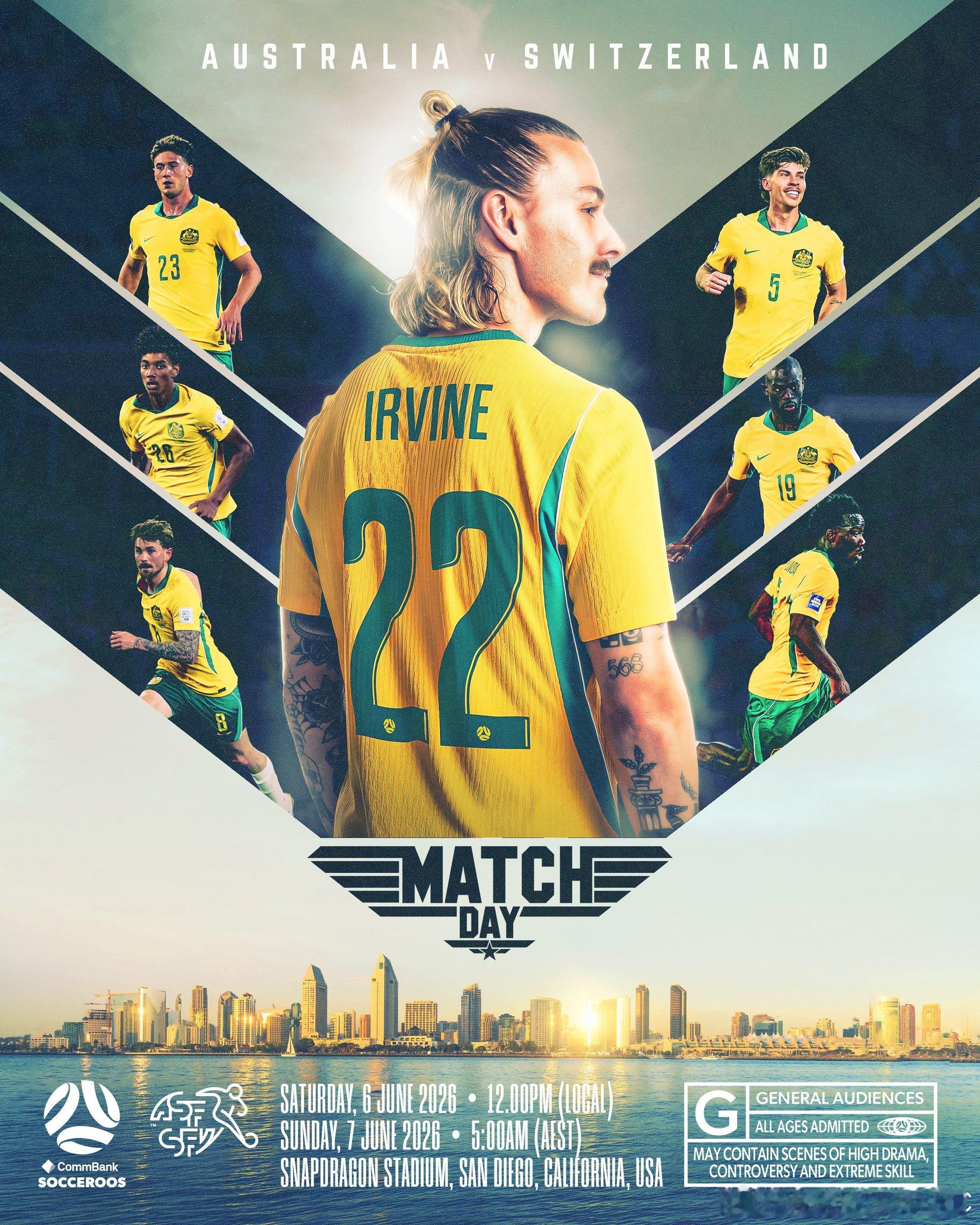 Game Day！今早5点 (北京时间3点) 2026美加墨世界杯 热身赛 澳大