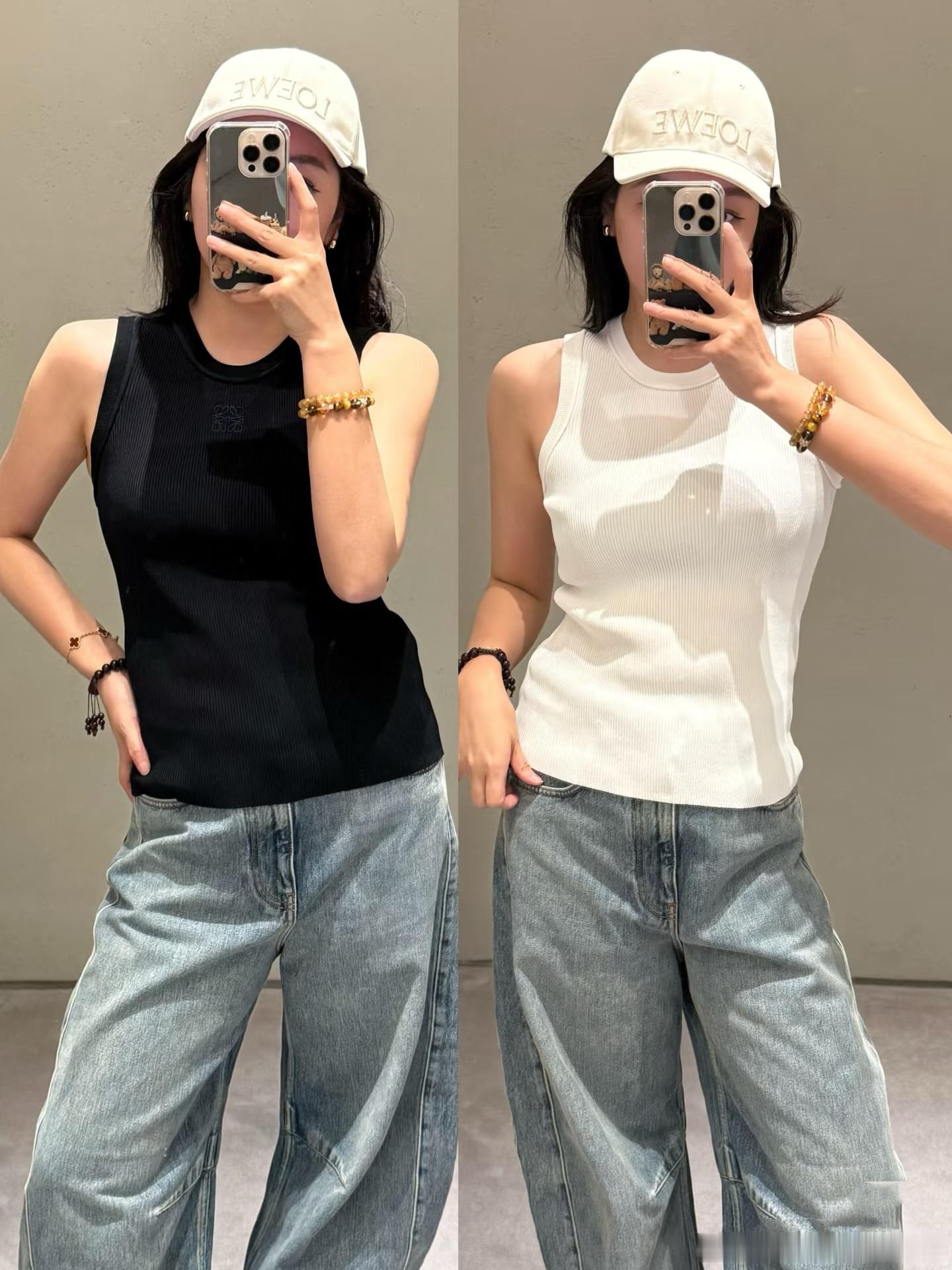 Loe**无袖针织背心，简约圆领+修身剪裁，贴合身形，胸前低调刺绣Logo 
