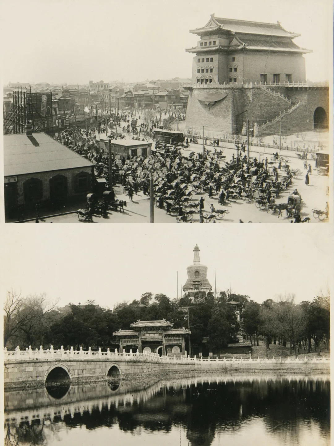 1924年北京城建筑人文老照片：日本间谍摄制