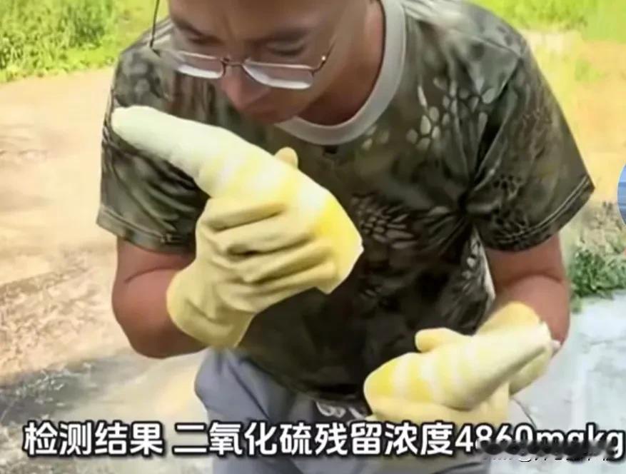 “甲醛白菜”才过去不到一个月，

又曝出毒竹笋。

博主“渔猎齐哥”在广州清远的