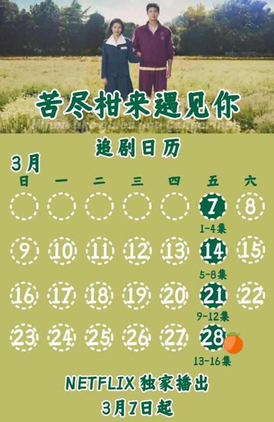 今天三点！苦尽柑来遇见你更新！