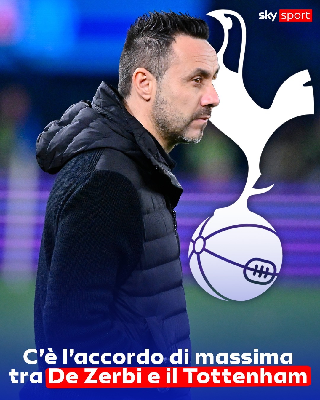 转会专家Di Marzio，德泽尔比已经口头同意了热刺的报价，目前正在敲定最终细