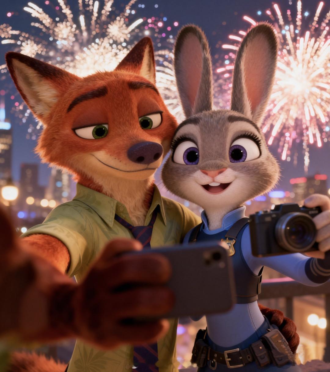 朱迪尼克|一起来看烟花|疯狂动物城|绝美高清头像图片来源于网络 