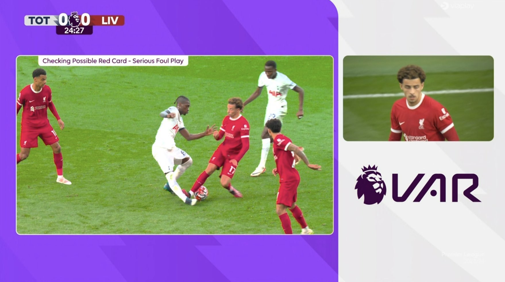 一场好比赛被琼斯毁了，换台！ 内维尔：这不是红牌，实际没有慢动作表现得那么糟糕。