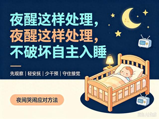 宝宝夜醒哭闹不用抱！正确夜醒应对方式，守住自主入睡习惯