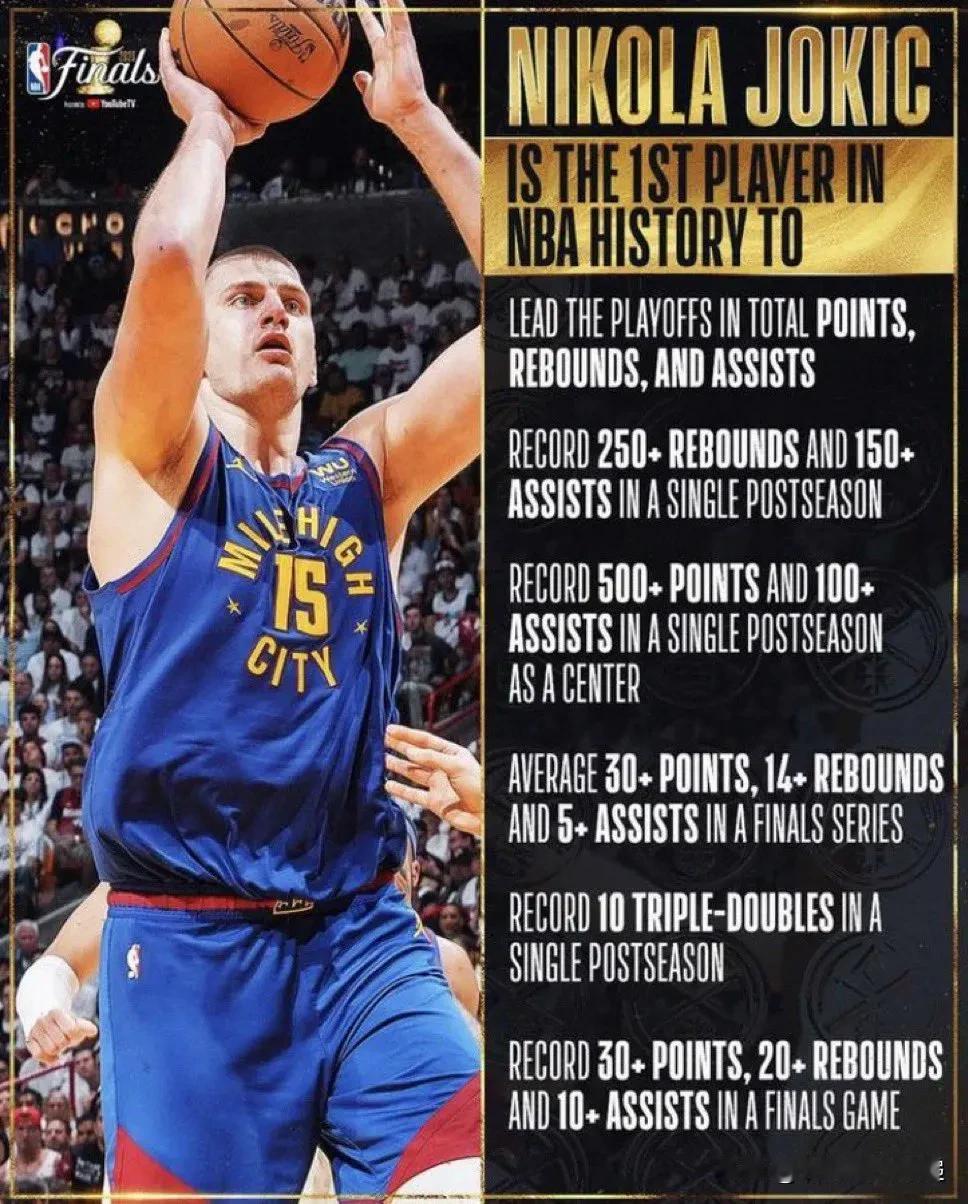 卢卡在季后赛中表现出色，三双，得分能力出色，与约基奇去年的表现不相上下”

卢卡