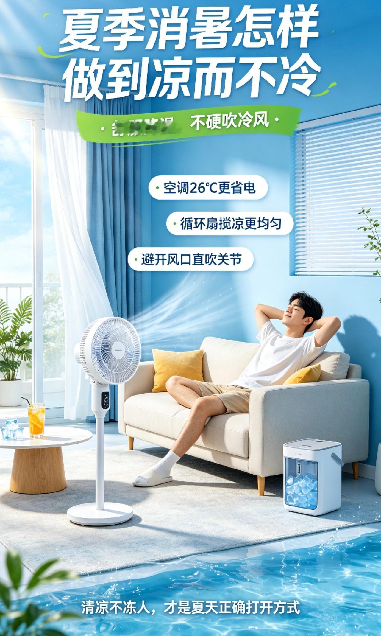 夏季消暑怎样做到凉而不冷夏天吹空调总被直吹冷风冻得关节难受，想舒服降温其实有不少