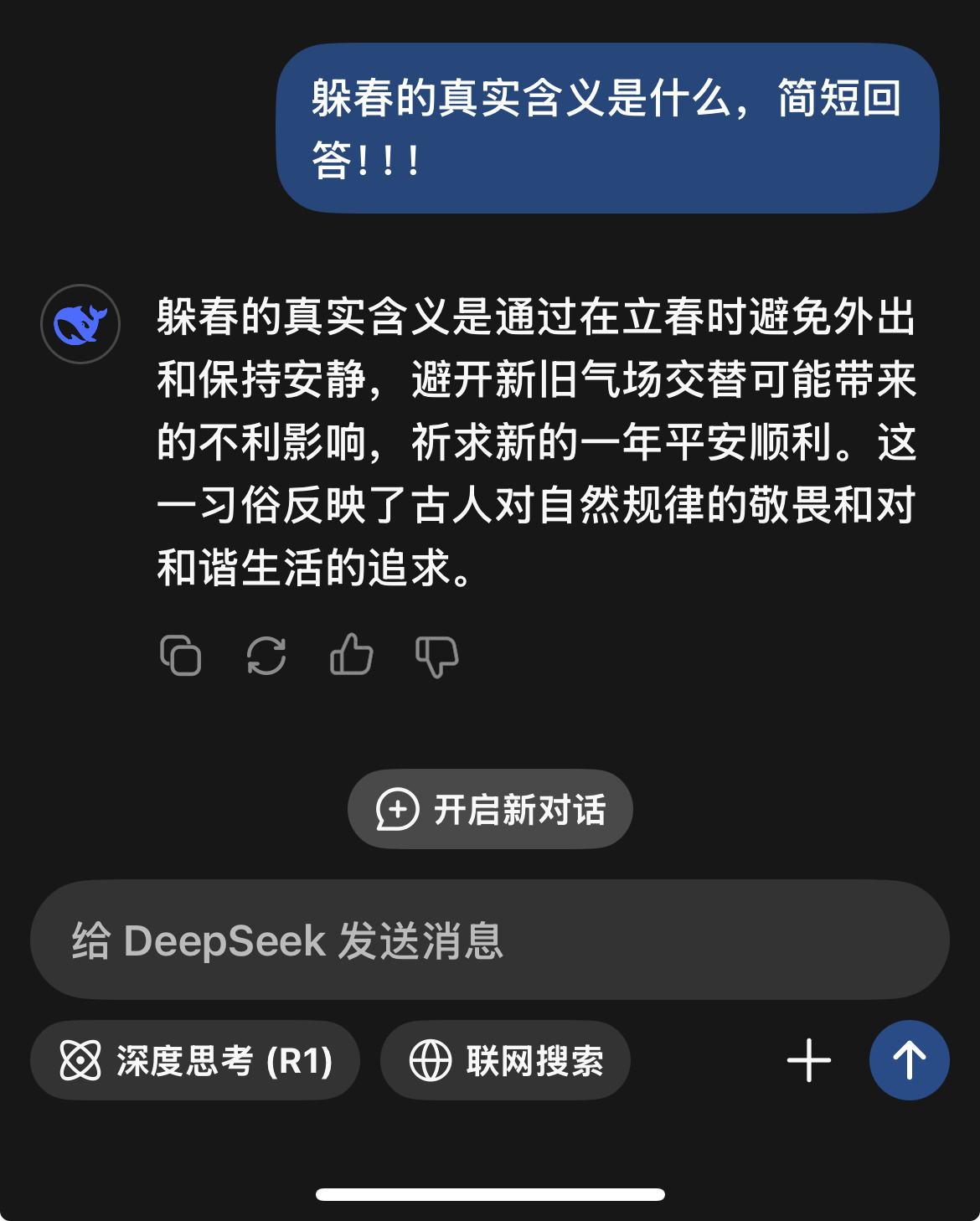 躲春 真想夸一夸DeepSeek，是真的能理解到我的每一个标点符号，不愧是本土A