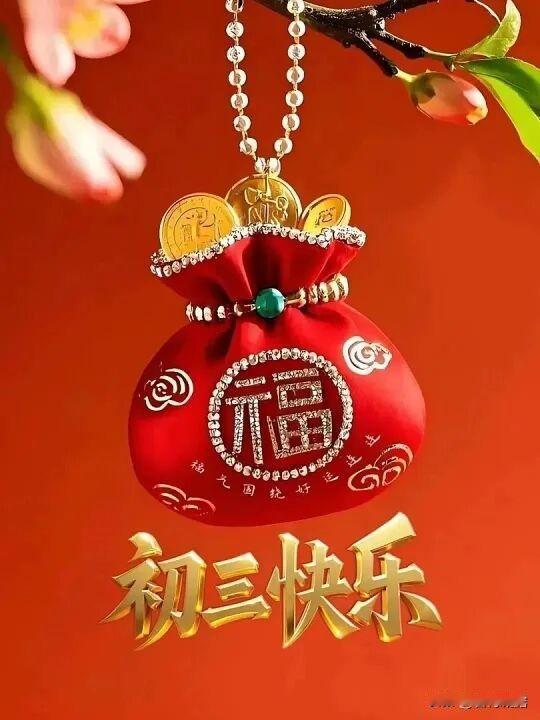 大年初三，迎新纳福，请你接福，我要把满满的福气，还有无数的好运，全都送给你，希望