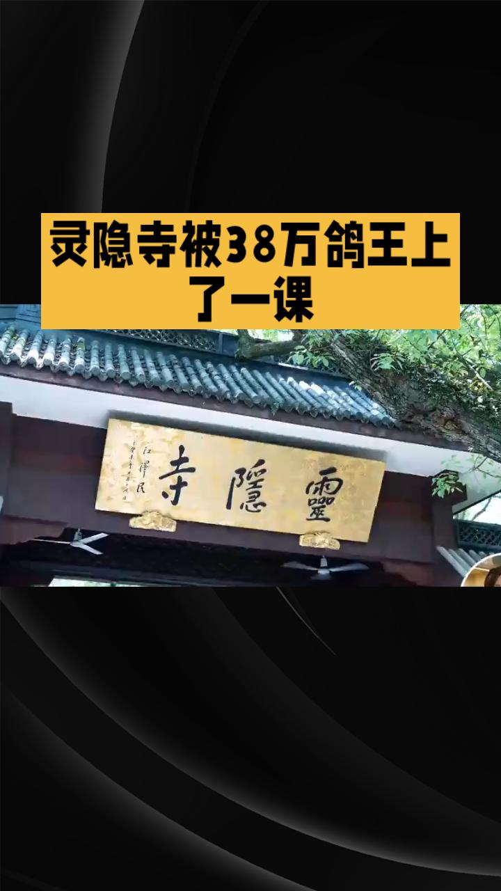 灵隐寺被38万鸽王上了一课：免费不是随意浪费的通行证

灵隐寺“还景于民”的75