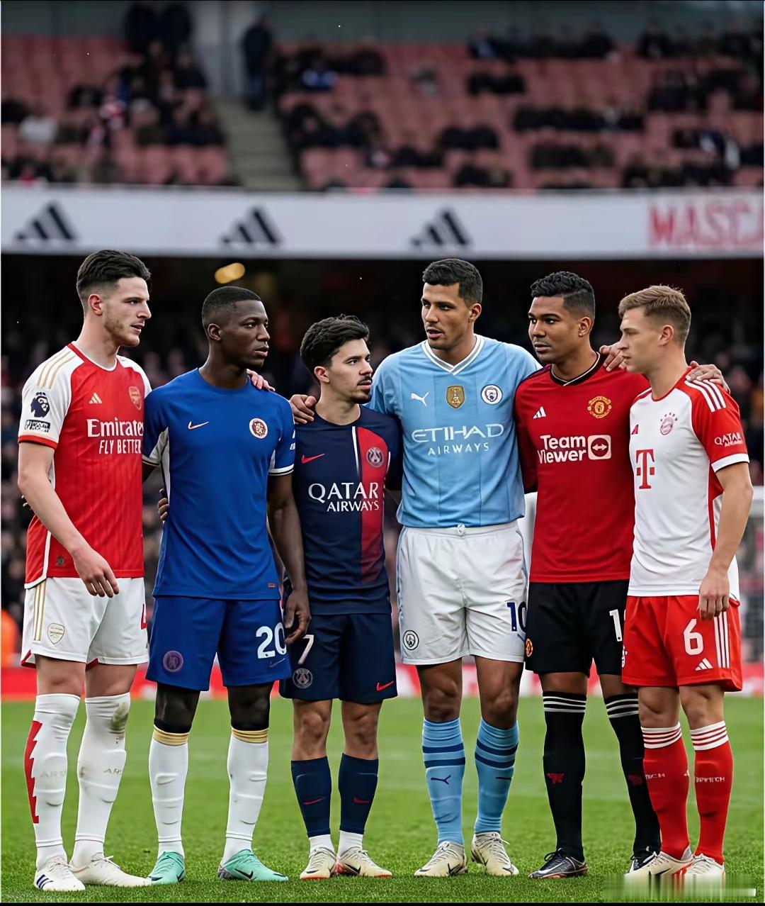 足坛六大后腰，哪位不配出现在图中？1.赖斯2.凯塞多3.维蒂尼亚4.罗德里5.卡