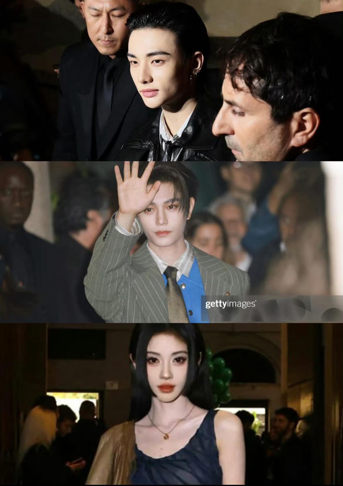 VERSACE艺人看秀丁禹兮  鞠婧祎 黄铉辰生图，谁扛住镜头啦💫 ​​​