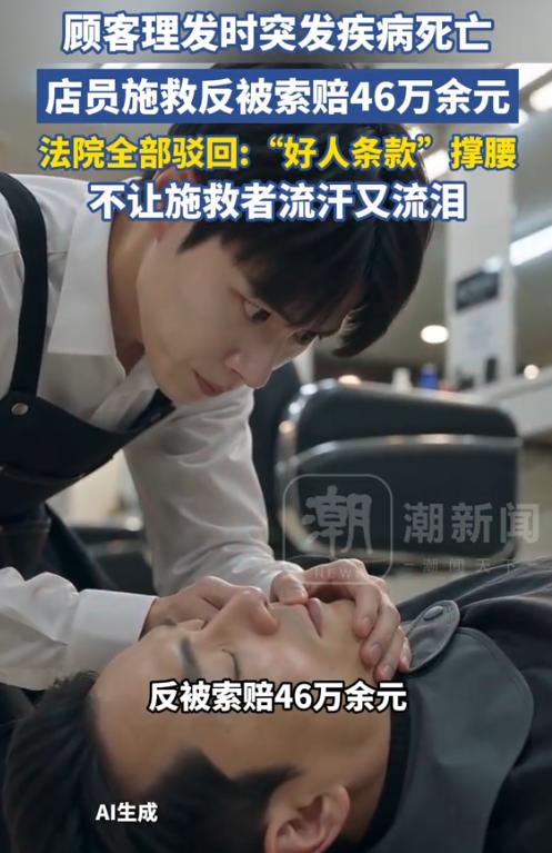 “不能让好人寒心！”10月23日报道，新疆，一男子在美发店洗完头后，突发疾病倒地