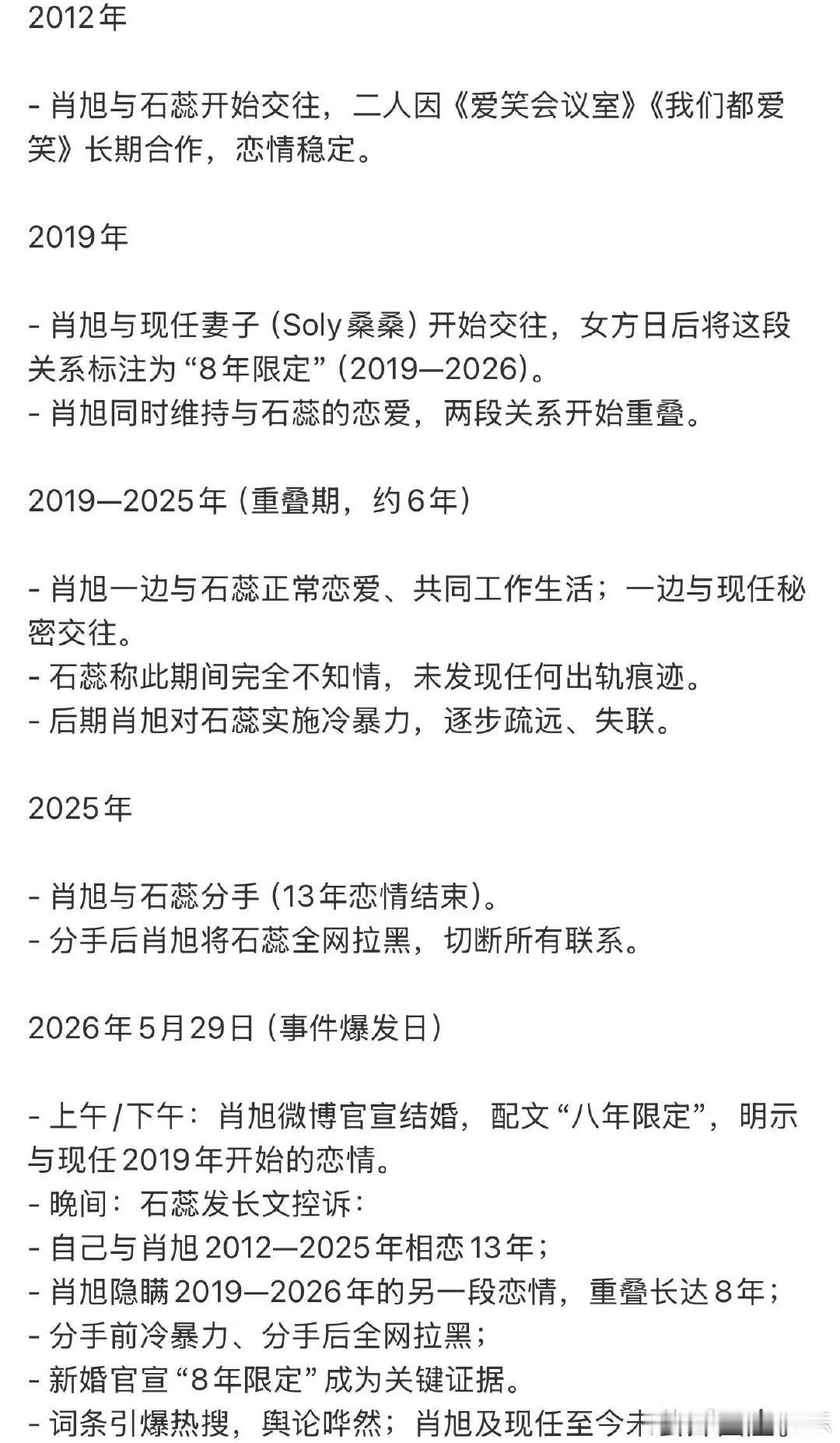 肖旭石蕊事件时间线 曝肖旭出轨，跟他兄弟是真敢啊 潜伏不找你演可惜了 