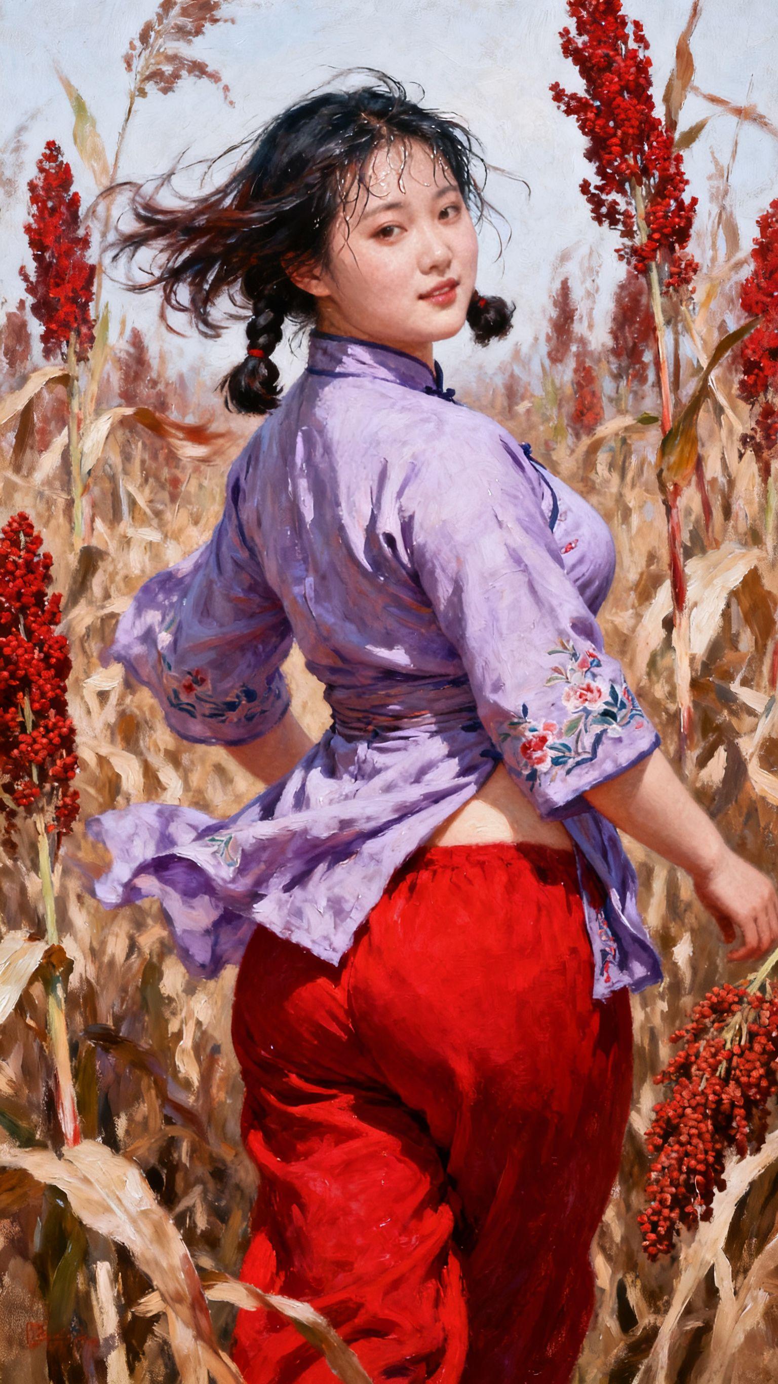 复古穿搭 画中人 高粱酒