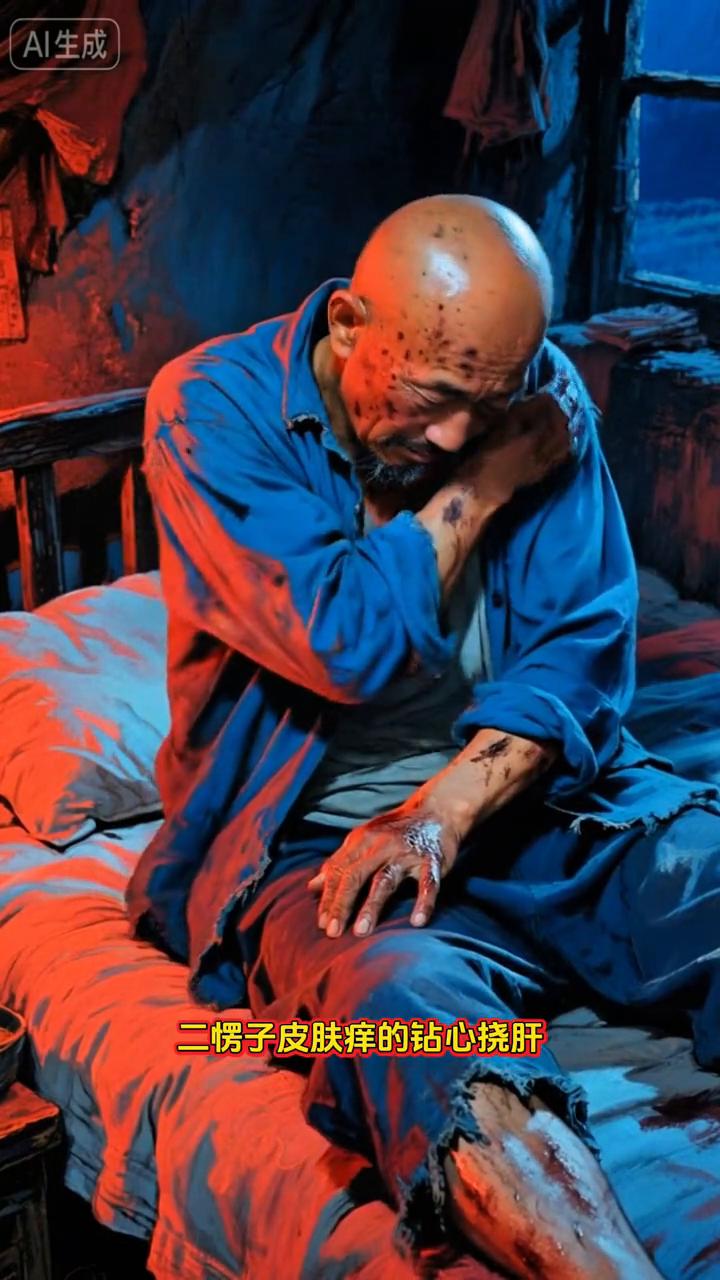 《男子掏蛇窝》。
二愣子在石窝里发现一窝小蛇，一时嘴馋，抓来做成香辣蛇段。这蛇段