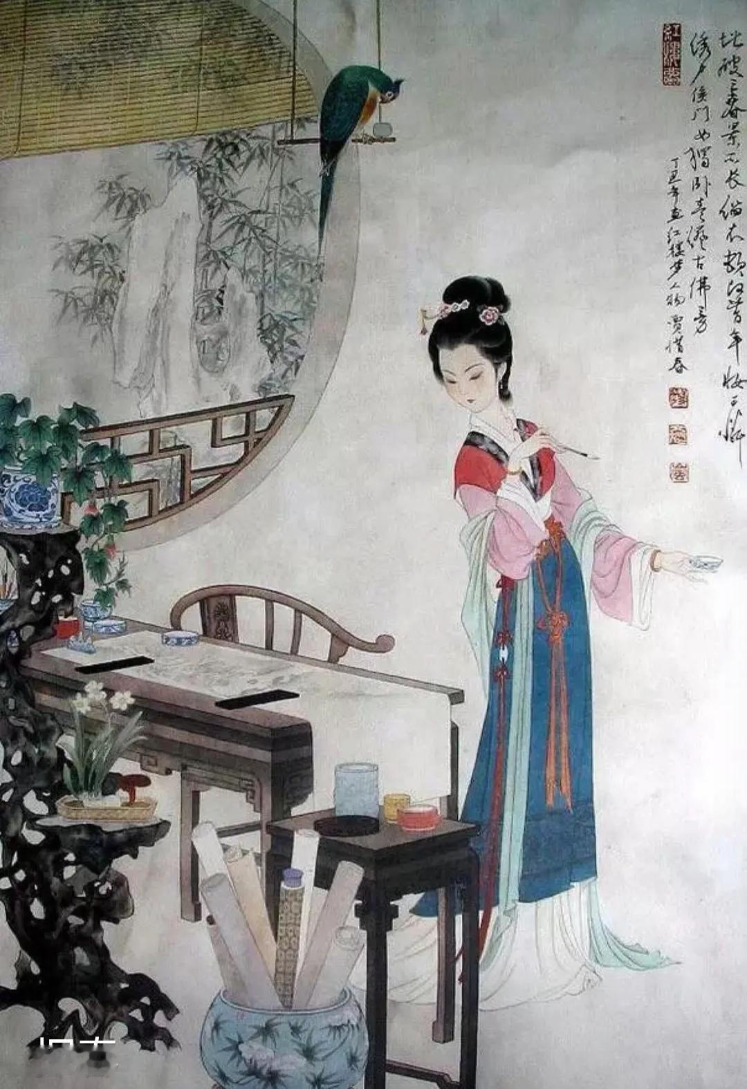 上联，？？？

下联，红杏出墙嫌院窄，探春