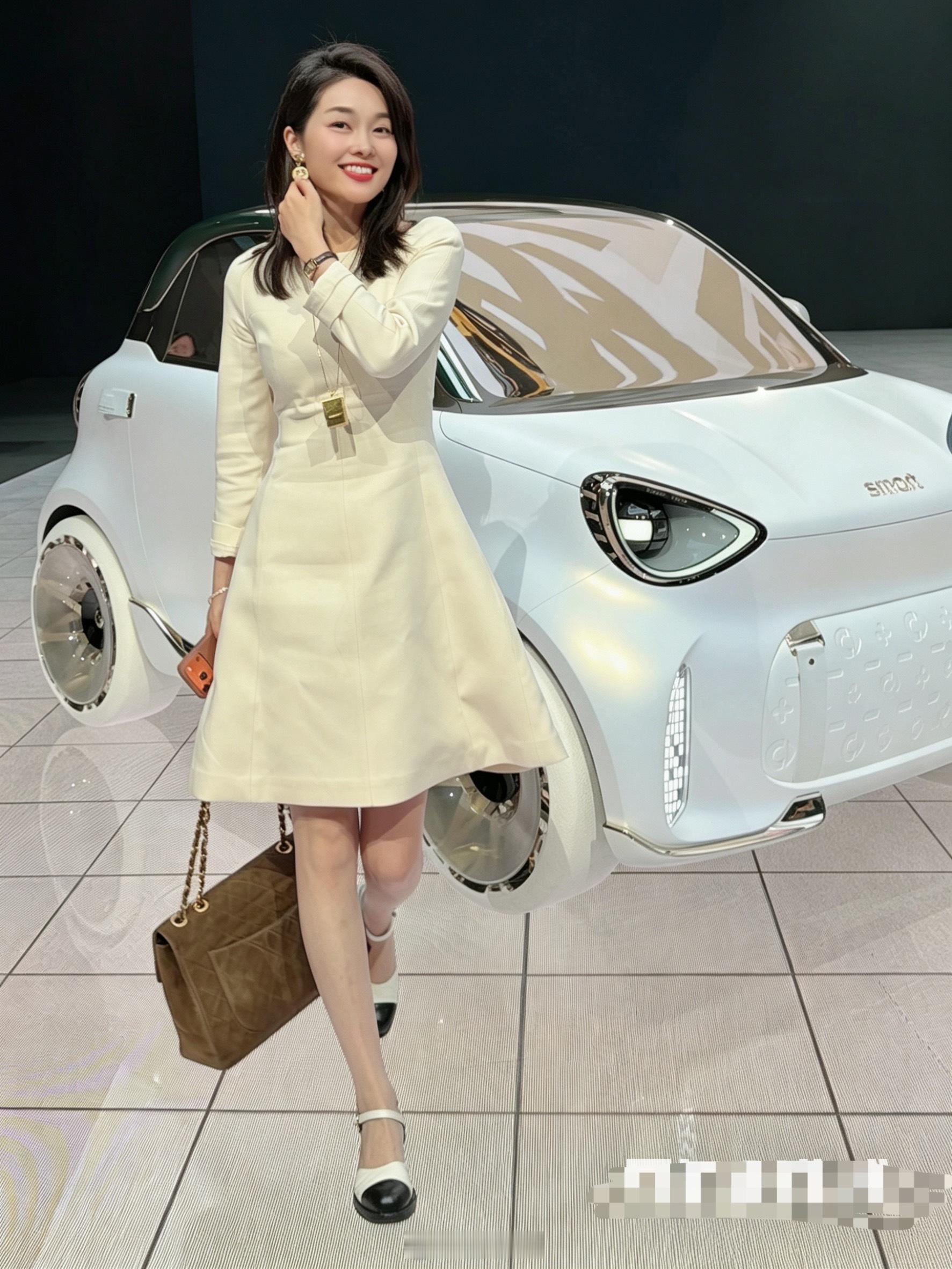 smart for two 概念车旁一直很多人在拍，那就找豆包。第一次指令：帮我