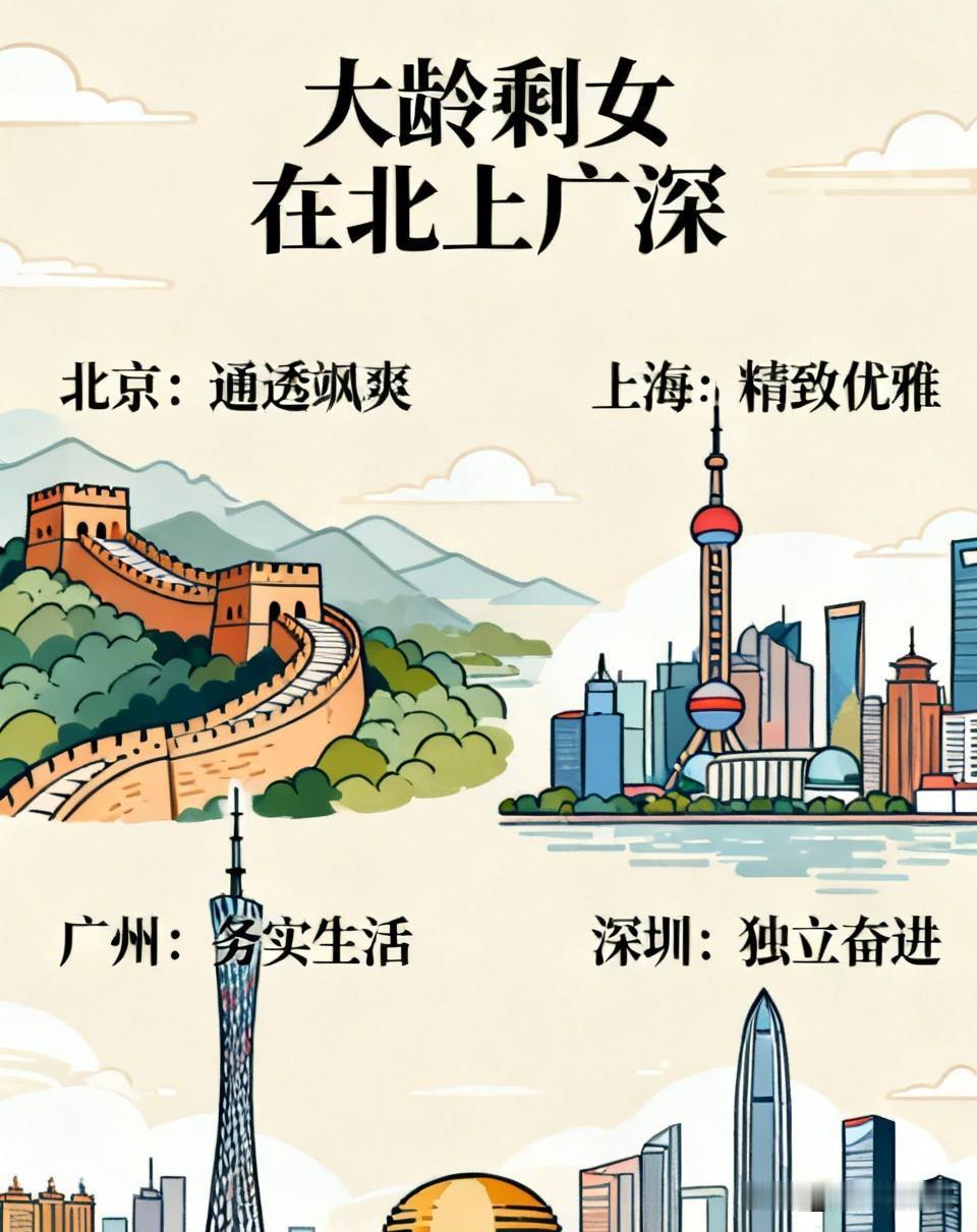 同为大龄优质剩女，北上广深差距太大！哪里的最接地气、最实在？
 
说起大龄优质剩