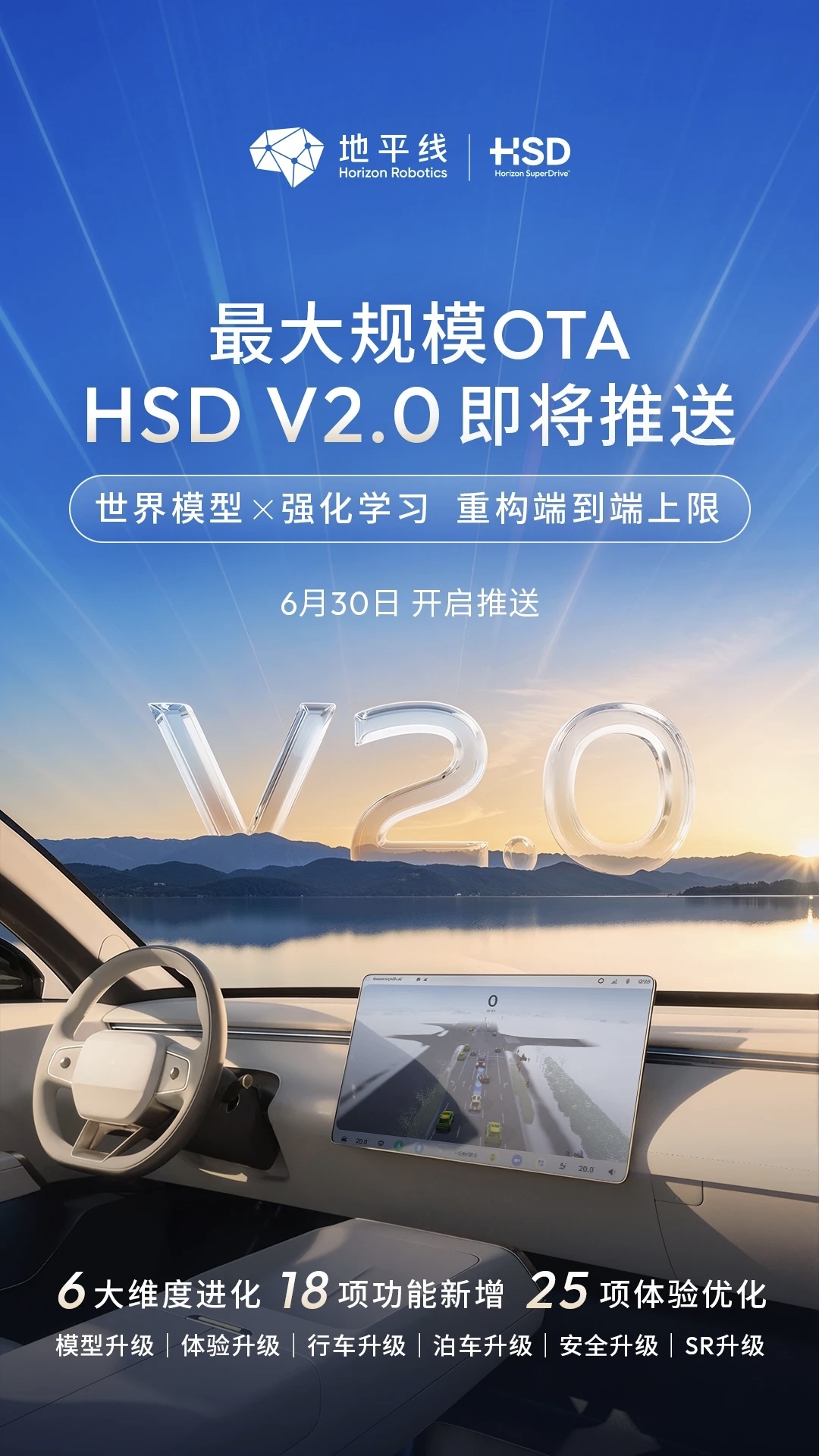 地平线HSD V2.0明天开启推送，虚得就不说了，讲点实的：一套端到端模型打通的