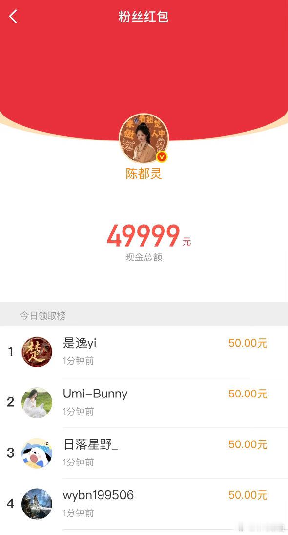 全世界最幸福的粉丝是做陈都灵的粉丝吧。都发了20w了 