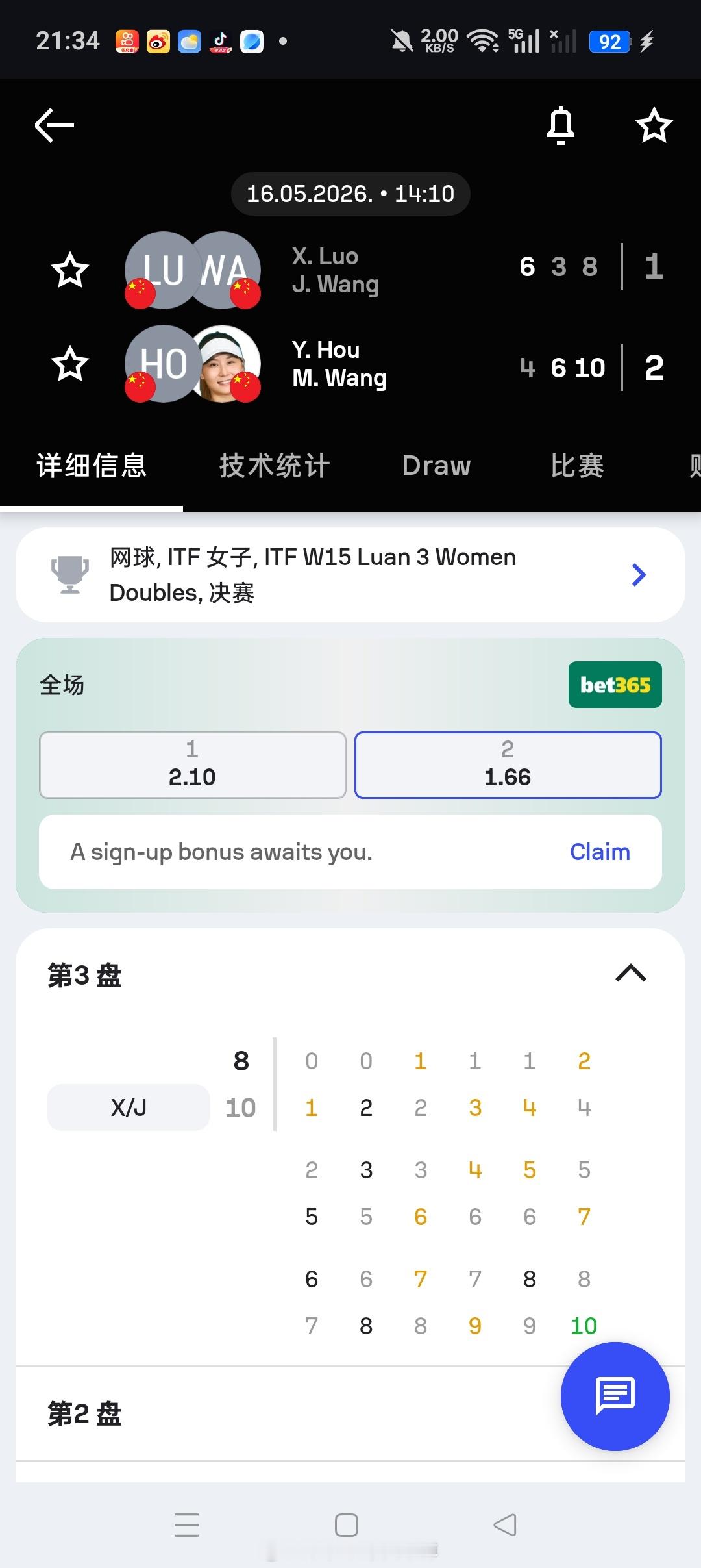 小花小草资讯小花小草资讯 【🇨🇳六安W15】女双决赛2号种子🇨🇳侯亚男/