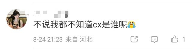 “不说我都不知道cx是谁呢”根本不需要你知道好吧 吃饱了找不到事情做了？内娱舞台