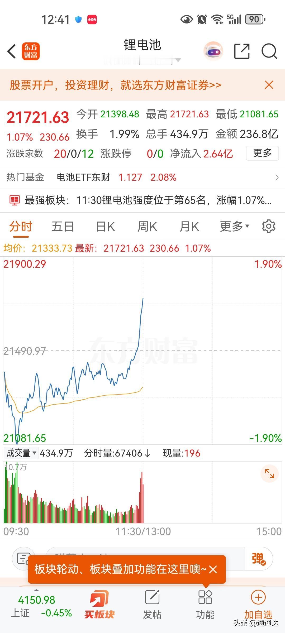 全面切入到新的板块，新能源板块，半导体板块要特别小心了