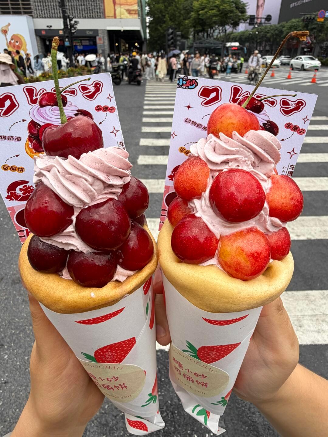 杭州新出的！！和图片一模一样！！极品可丽饼拜见杭州水果可丽饼大王超多水果+动物奶