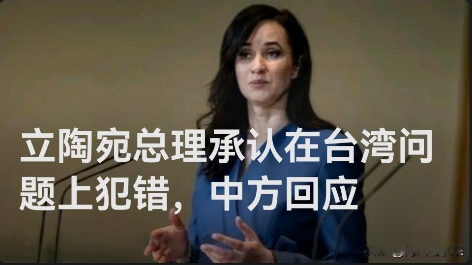 立陶宛总理承认在台湾问题上犯错，中方回应

   据外媒报道立陶宛新任总理鲁吉尼