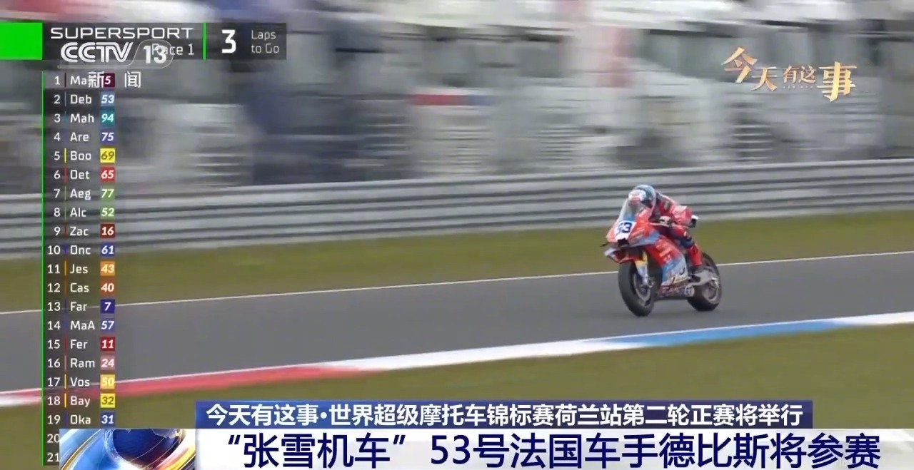 张雪剑指WSBK领奖台【WSBK荷兰站第二轮正赛将举行，“张雪机车”今日再战】张