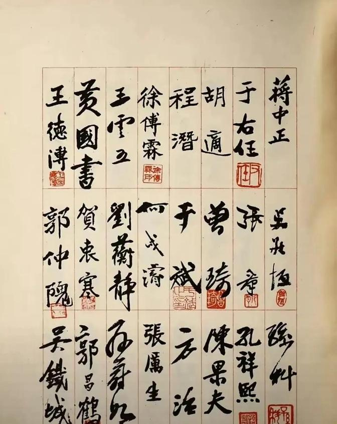 瞅瞅这份民国大佬的签名合集，里面有个被吹上天的书法名家，结果那字写得跟小学生似的