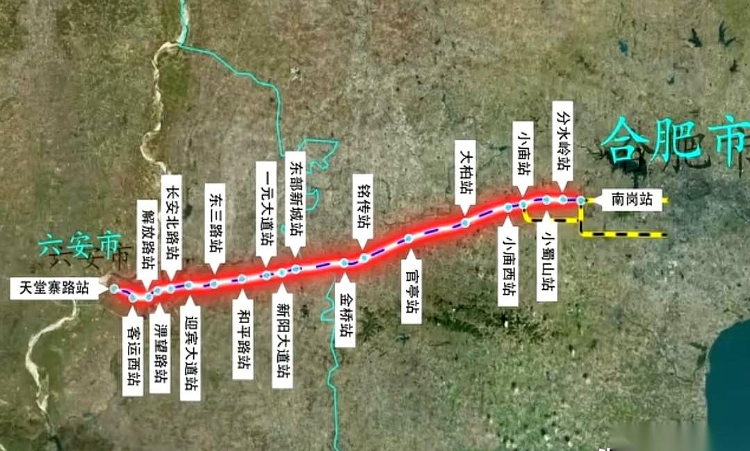 合肥到六安的S2号线，蓝图画得那叫一个漂亮。
全长65.8公里，设计时速直接拉到