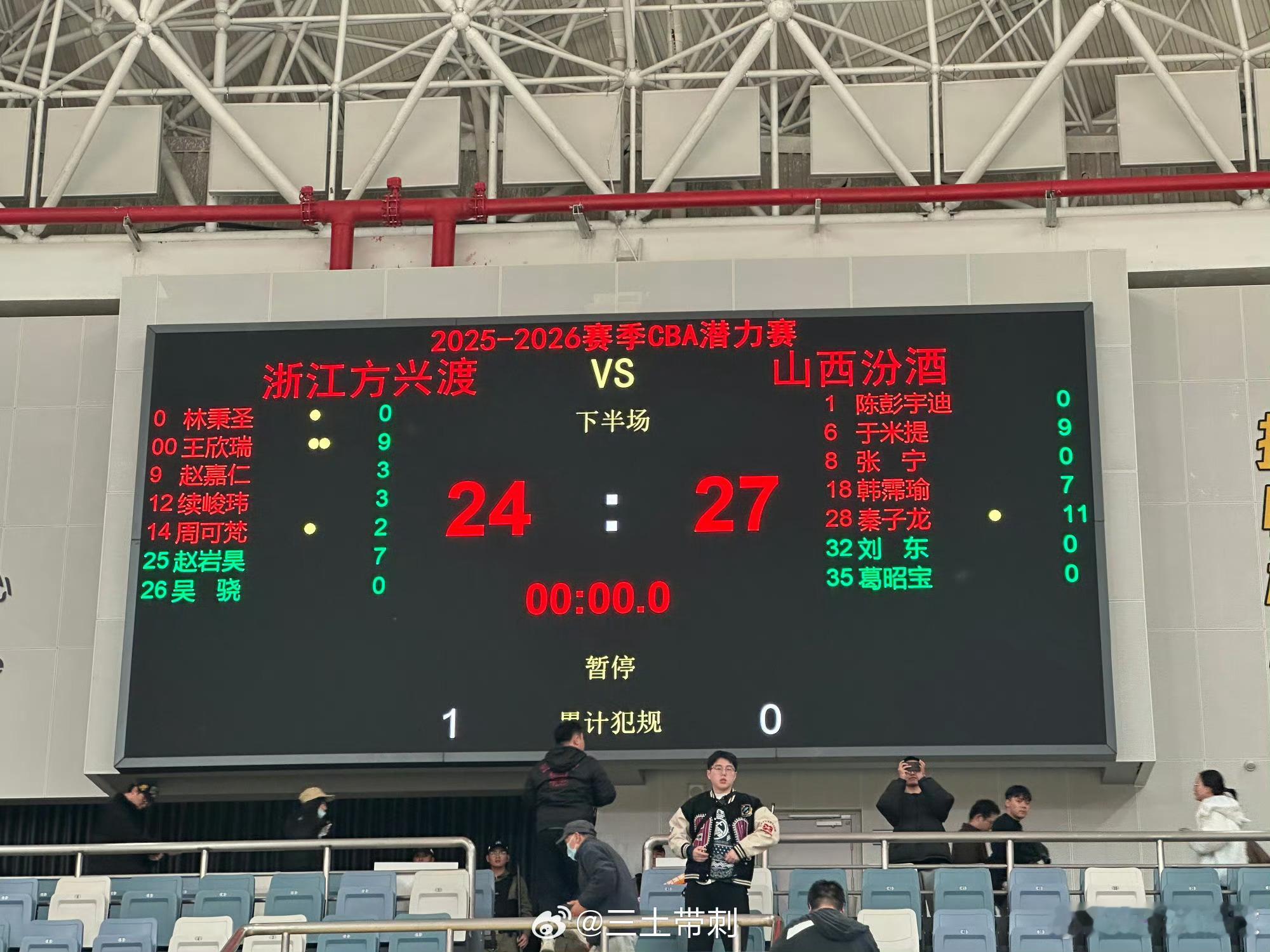 CBA新赛季揭幕战借三土老师的图发一下史上第一场潜力赛！怎么说呢，整挺好，都是潜