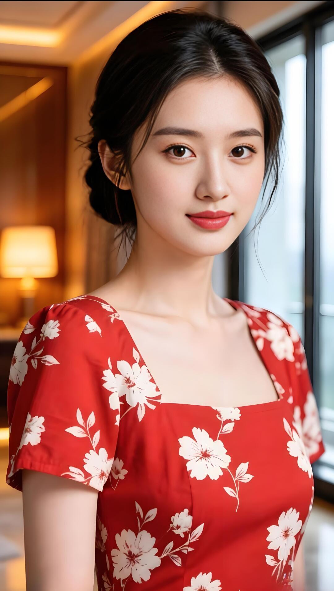 优雅红裙，绽放美丽时刻🌸✨