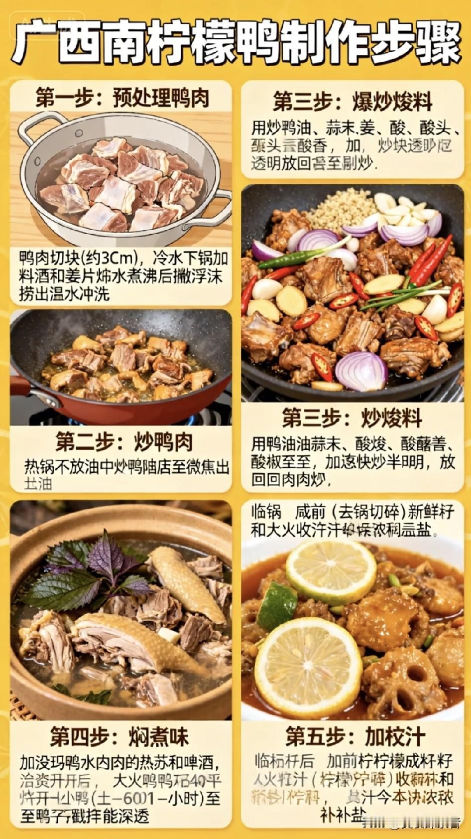 一口入魂！广东柠檬卤鸭的正宗秘籍
家人们，今天必须给大家分享一道宝藏美食——广东